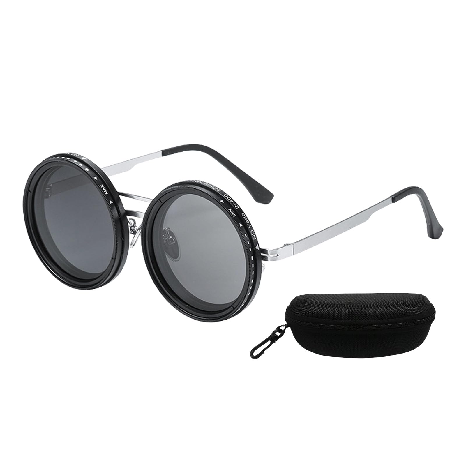 Verstellbare Sonnenbrille, getönte Brillen, runde polarisierte Sonnenbrille, Outdoor Angelbrille, Geschenk für Damen und Herren, getönte Brillen