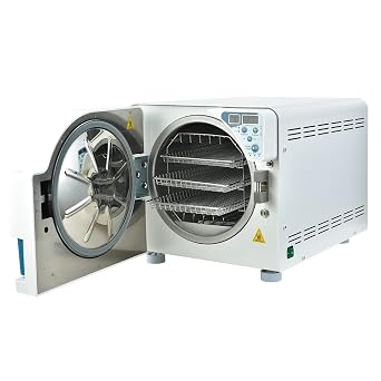 EustomA 23L Autoclave High Pressure Temperature Steam Digital Screen with Drying Function Class N Automatic Temperature Control Double Control Door Lock JCH-23
