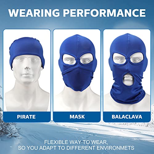 Image of Geyoga Balaclava Covering Three Holes Full Face Covering Summer Thin Open Hood Windproof Motorcycle face Cover