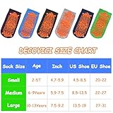 DECOVICI Kids Grip Ankle Socks, Unisex Trampoline Toddler Socks with Grips, Non-Slip Trainner Slipper Socks for Girls and Boys Age 2-13 Years 6 Pairs(Multicolor1,M) - Image 7