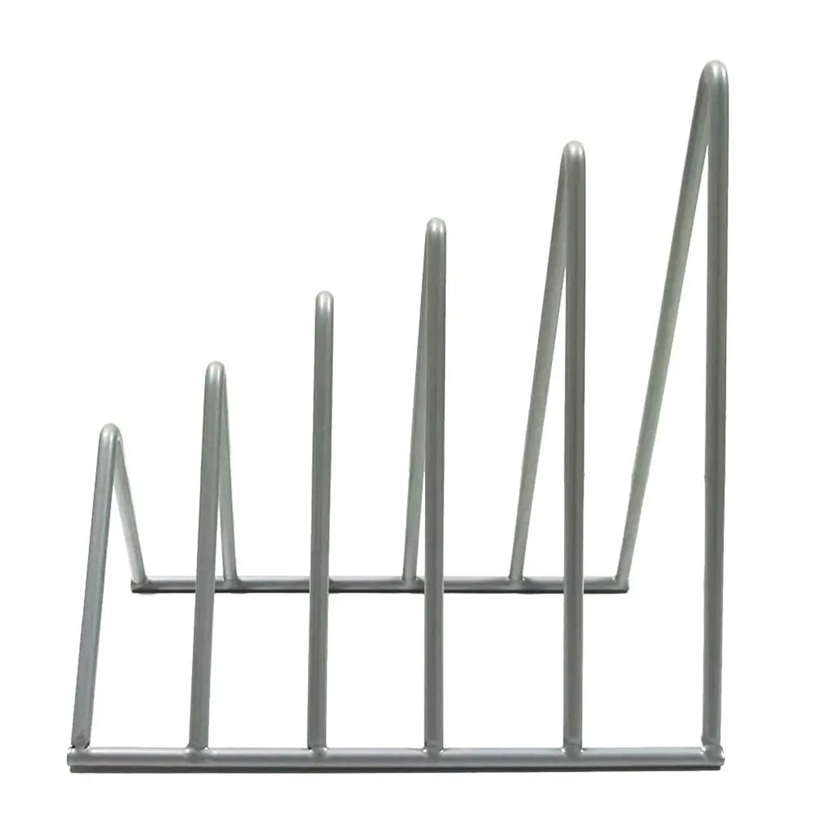 Desktop Bookends 2pcs Student Stationary Desk Storage Magzine Holder Desktop Organizer Iron Book Stand Triangle Bookend Record Rack for Book Storage(Silver grey)