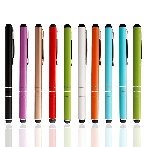 10PCS Multi-Colorful Universal Capacitive Touch Screen Stylus Pen for Samsung S7 Edge,iPhone 6 Plus/6s Plus,iPhone SE, iPad Pro, iPod, Android, Universal Devices