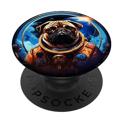 Cute Pug in Space - Adorable Astronaut Pug for Dog Lovers PopSockets Swappable PopGrip Cute Pug in Space - Adorable Astronaut Pug for Dog Lovers PopSockets Swappable PopGrip