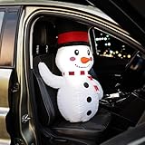 ZONETECH Christmas Snowman Blow-Up DΓ©cor for Cars, Vehicle Buddy Inflatable with 12V Car Blower Plug LED Lights Decoration Easy Set-up Outdoor Holiday Season for Automotive Accents