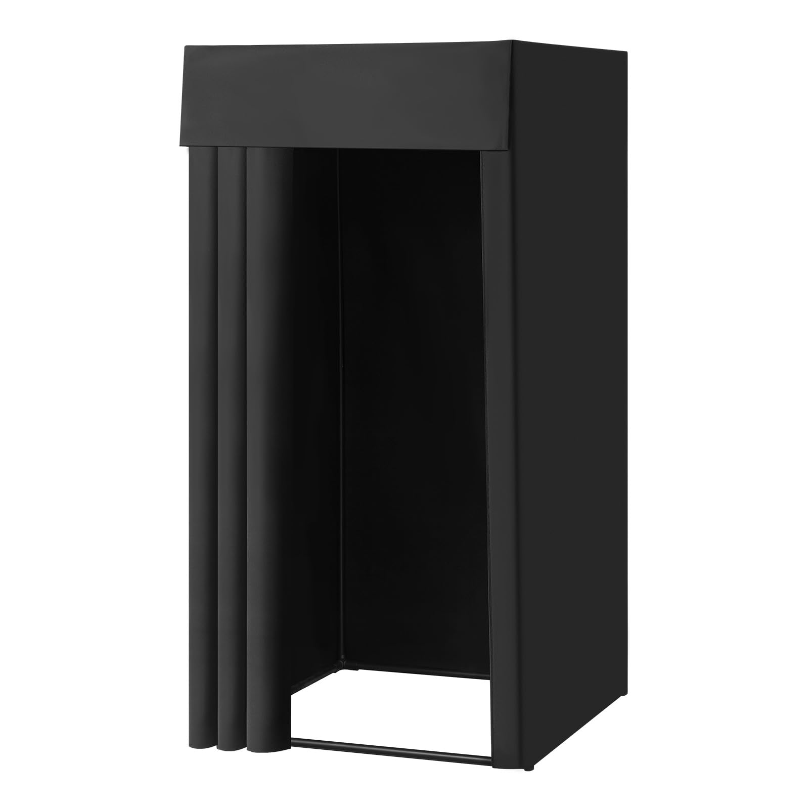 VEVOR Camerino di Prova 99 x 99 x 198 cm Spogliatoio Portatile Mobile con Tende Spesse in Poliestere, Tenda Ombreggiante e Gancio, per Boutique, Centri Commerciali e Attività all'Aperto, Nero