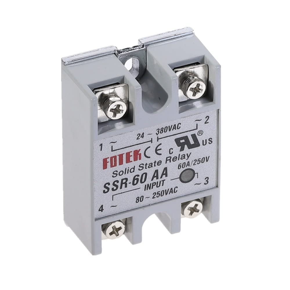 Parti elettroniche 2 pz SSR-60AA 60A Modulo Relè A Stato Solido 80-250 V AC Ingresso 24-380 V CA