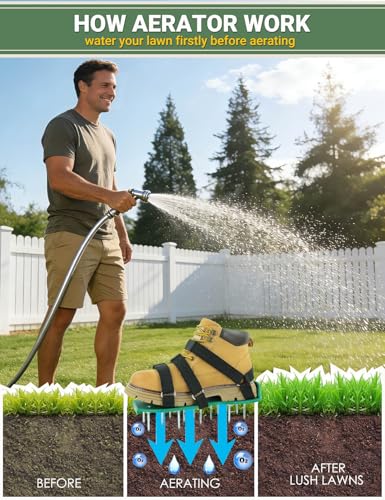 Lawn Aerator Shoes with Dual Straps