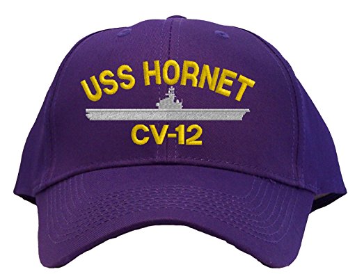 USS Hornet CV-12 Gorra bordada morada miniatura 1