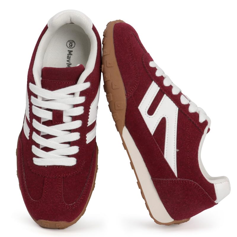 Image of Sneakers for Women Retro Fashion Trendy Sneakers with Foam Insole Casual Shoes for Walking Tennis Classic Non-Slip Comfort Shoes