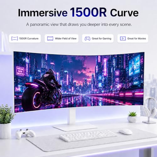 Image of Deco Gear 49 inch Super Ultrawide Curved Monitor, 5120x1440, 5K2K, 120Hz, 32:9