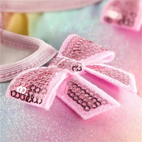 Ballet Slippers Girl Ballet Shoes Glitter Split-Sole Dance Slippers Toddler Kids Practice Shoes Flats Soft Lightweight Elastic Laces Colorful3