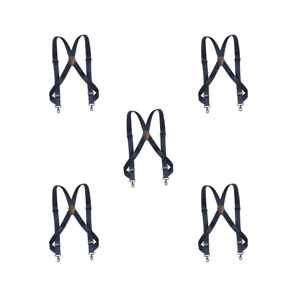 Tirantes para hombre con gancho giratorio en forma de X elásticos de 1.4 pulgadas de ancho, tirantes ajustables, color negro