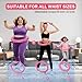 XJIPL Hula Circle Hoops for Adults Weight Loss, Infinity Fitness Hoop Plus Size 65 Inch, 32 Detachable Links, Exercise Hoop Suitable for Women and Beginners (Magenta)