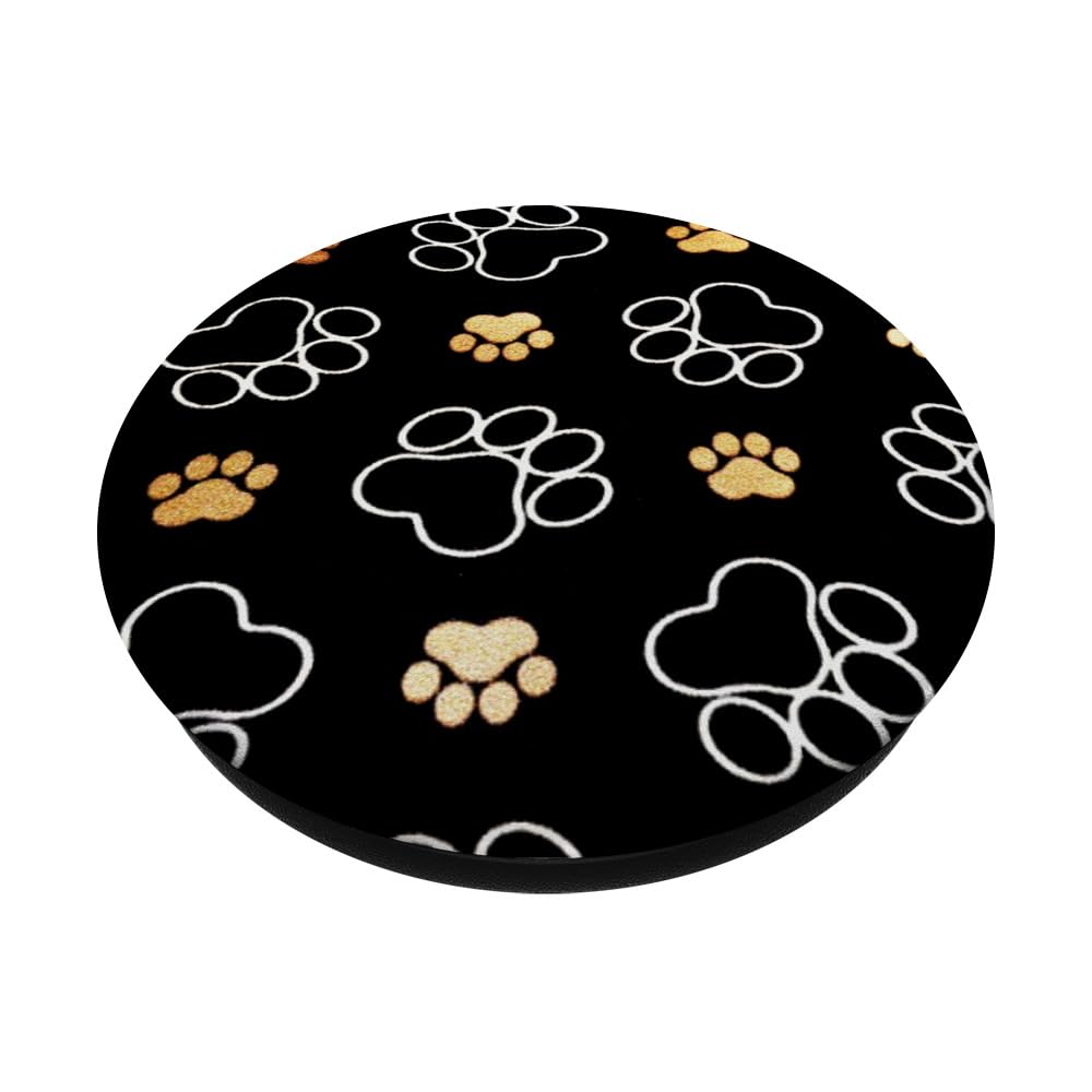 Pfotenabdruck Hund PopSocket – Ausziehbarer Handy-Griff Mit Magnetischem Clip, Austauschbarem Top & Adapterring