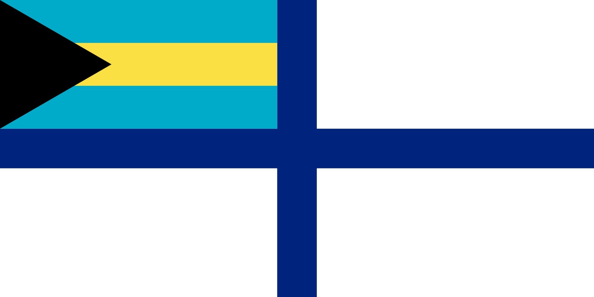 Drapeau Large Auxiliary Ensign of the Bahamas grand pavillon paysage extérieur