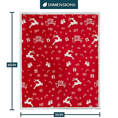 PAVILIA-Premium-Christmas-Sherpa-Throw-Blanket-Christmas-Decoration-Gift-Fleece-Plush-Warm-Cozy-Reversible-Microfiber-Holiday-Blanket-Red-Reindeer-50×60 PAVILIA Premium Christmas Sherpa Throw Blanket Christmas Decoration Gift Fleece Plush Warm Cozy Reversible Microfiber Holiday Blanket Red Reindeer 50×60