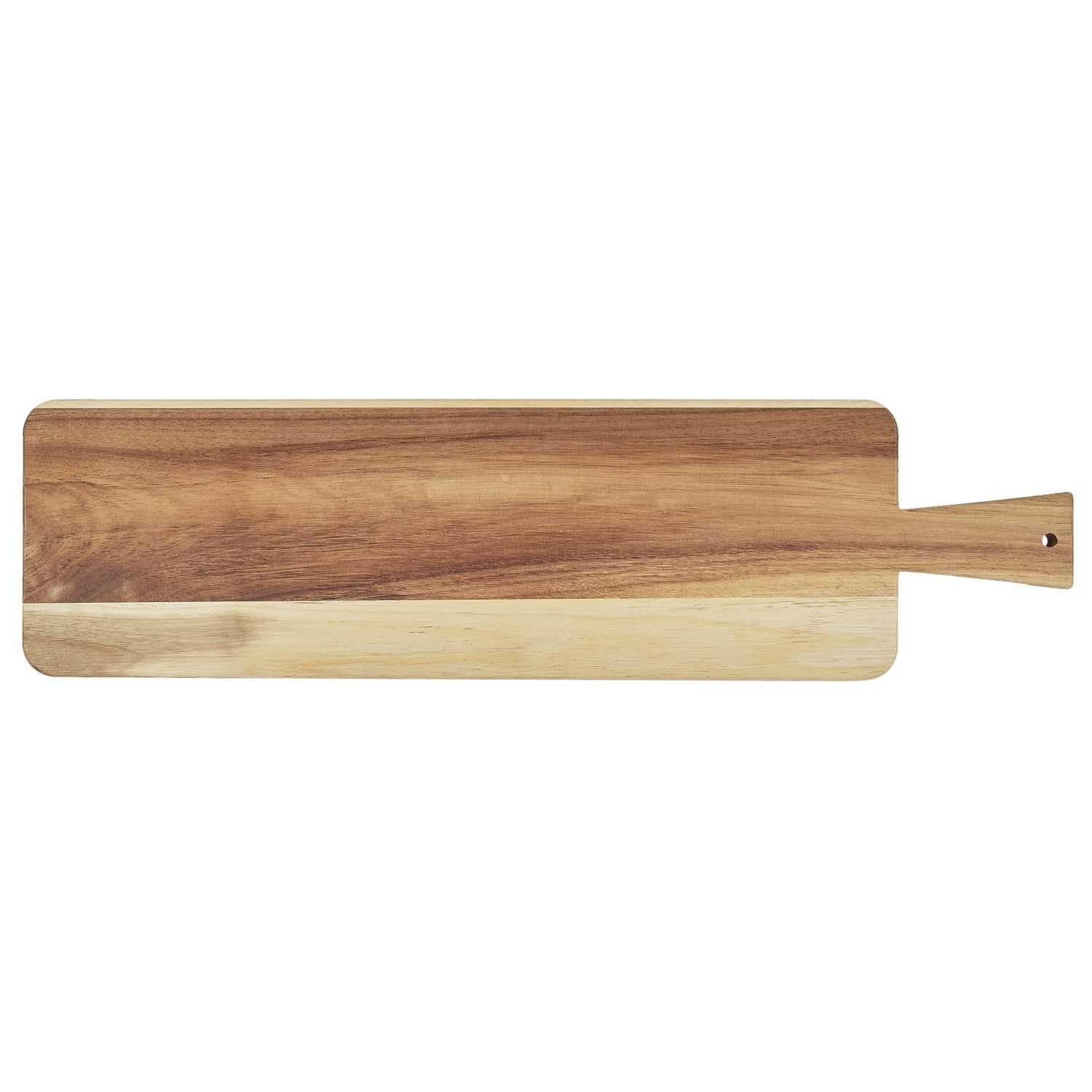 HOME DECO FACTORY - KA0328 Expositor con Soporte de Acacia 60 cm - Diseñado para Servir Tapas y Aperitivos - Diseño Elegante y Fácil de Mantener - Color Marrón