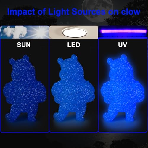 Image of 3D Printer Filament 1.75mm Glow in The Dark Shiny Firefly Blue PLA Filament for 3D Printing, Best with UV Lamps, 250g Spool (0.55lbs), Dimensional Accuracy + /- 0.02 mm, Fit Most 3D Printers