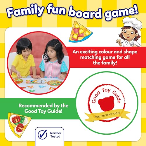 Image of Orchard Toys Pizza, Pizza Matching Board Game for Kids | Colour & Shape Matching Game | Educational Learning Toy | Teachers Tested Board Games | Preschool Board Games | Age 3-7 Years