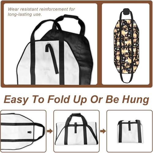 Sac transport bûches cheminée tissu Oxford poêle à bois et camping - 4