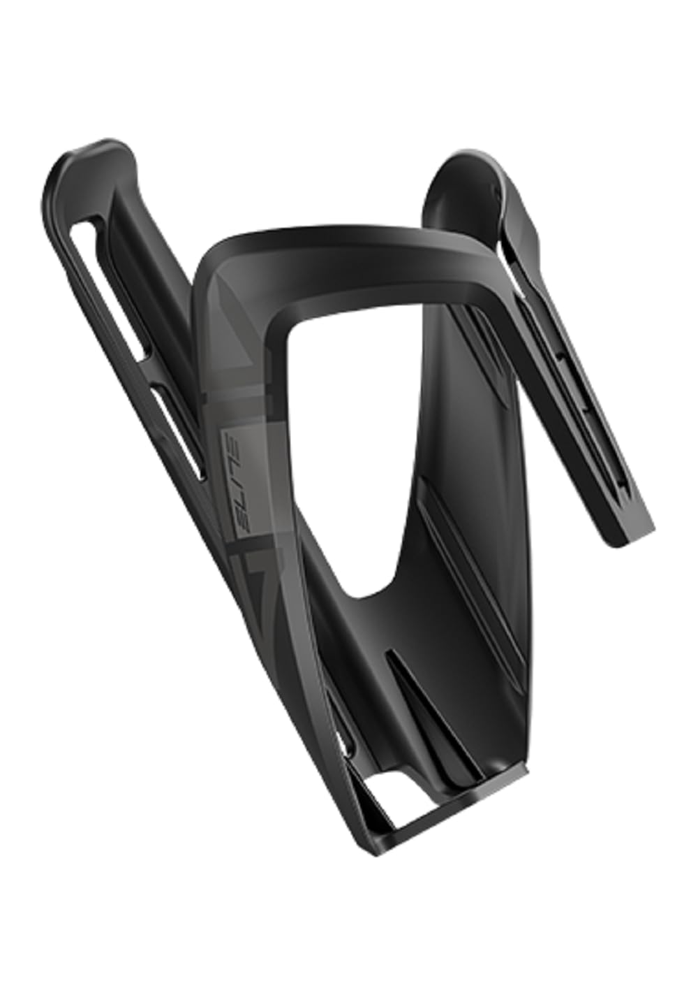 Elite Ala Bottle Cage Grey Skin Soft Touch – Lightweight Fibre-Reinforced Bike Bottle Holder with Flexible Wing Arms – Secure Grip – For Road Bike, MTB & Gravel Cycling
