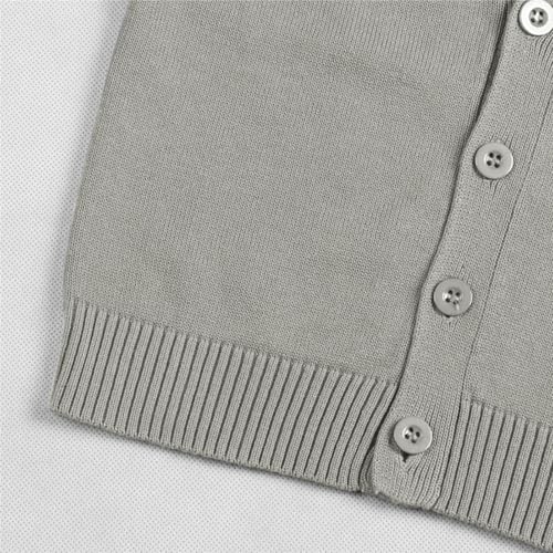 Toddler Boys Girls V Neck Cardigan Sweaters Long Sleeve Kids Button Cotton School Uniform Knit Tops Outwear3