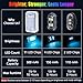 1797 Upgraded 11-LED Wireless Strobe Lights with Remote, Mini RGB Ambient Lighting for Car Exterior & Interior, USB-C 500 mAh Rechargeable Warning Flashing Light for Motorcycle RV Bike Scooter, 6PCS
