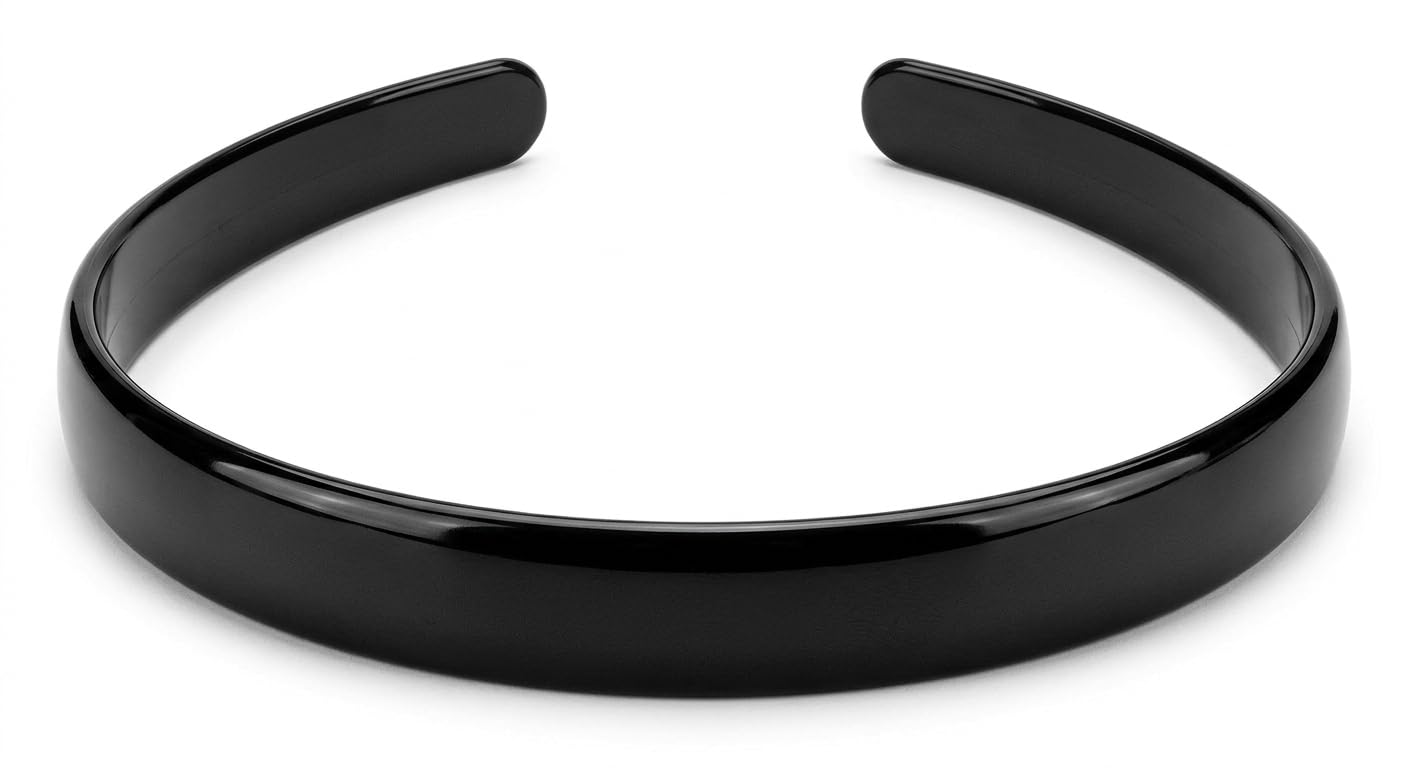 Black Hairband Plastic Plain | Fancy Hairbands for Women Stylish | Hair Band for Women & Girls | Everyday Hair Styling Accessory Pack Of 1-image-41