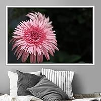 Framed Canvas Wall Art Flora Snapshot Closeup Dark Expressive Farmhouse/Country Floral Multicolor Photography Realism Single - 16x24 inches