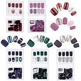 Tucireat Nägel zum Kleben 150 Stück Nägel zum Aufkleben Künstliche Nägel zum Aufklebe Künstliche Fingernägel zum Aufkleben Fake Nail Set Fake Nägel Static Nails Künstnägel zum Aufkleben für Salon