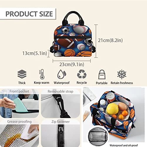 Rnyleeg Sport Theme School Backpack for Boys 8-12 Boys Backpack Set with Lunch Bag & Pencil Case 17 inch Kids Bookbags for Elementary Back to School Supplies3