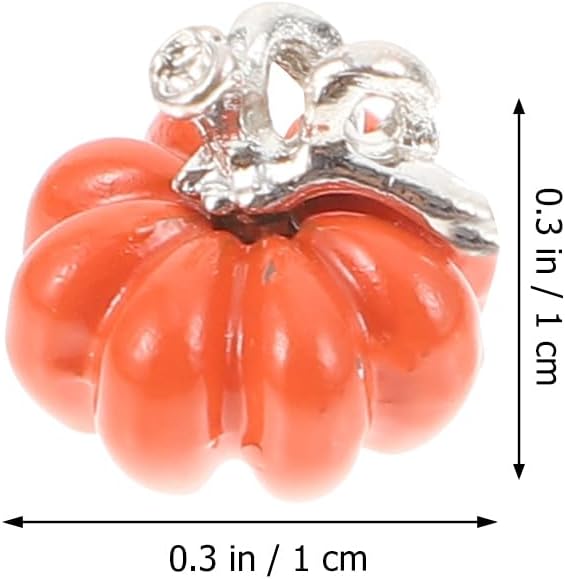 Healifty 3D Pumpkin Pendant Charms 0.39 Inch Fall Jewelry Accessories for Diy Bracelets Necklaces Halloween Crafts Decorations - Image 6
