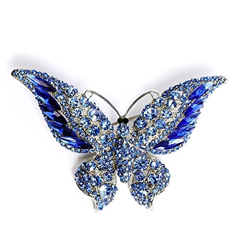 Image of Variety Styles Butterfly Brooch - Multi-Color Rhinestone Crystal Brooch Pin Cute Butterfly Shape Corsages Brooches Decoration Gift for Women