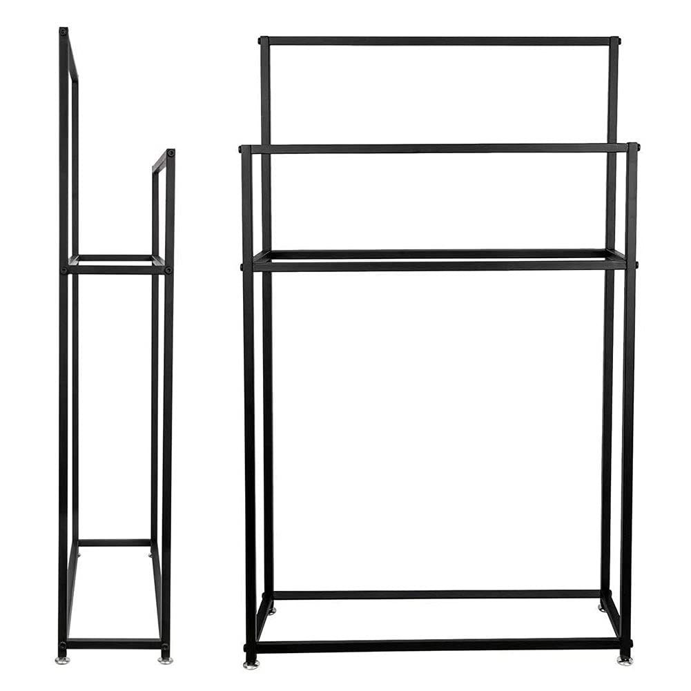VASDEV Portasciugamani Opaco Portasciugamani autoportante, Portasciugamani in Metallo, Resistente e antiruggine, portaoggetti per Il bagno/65X20X110 Cm (75x20x110 cm)