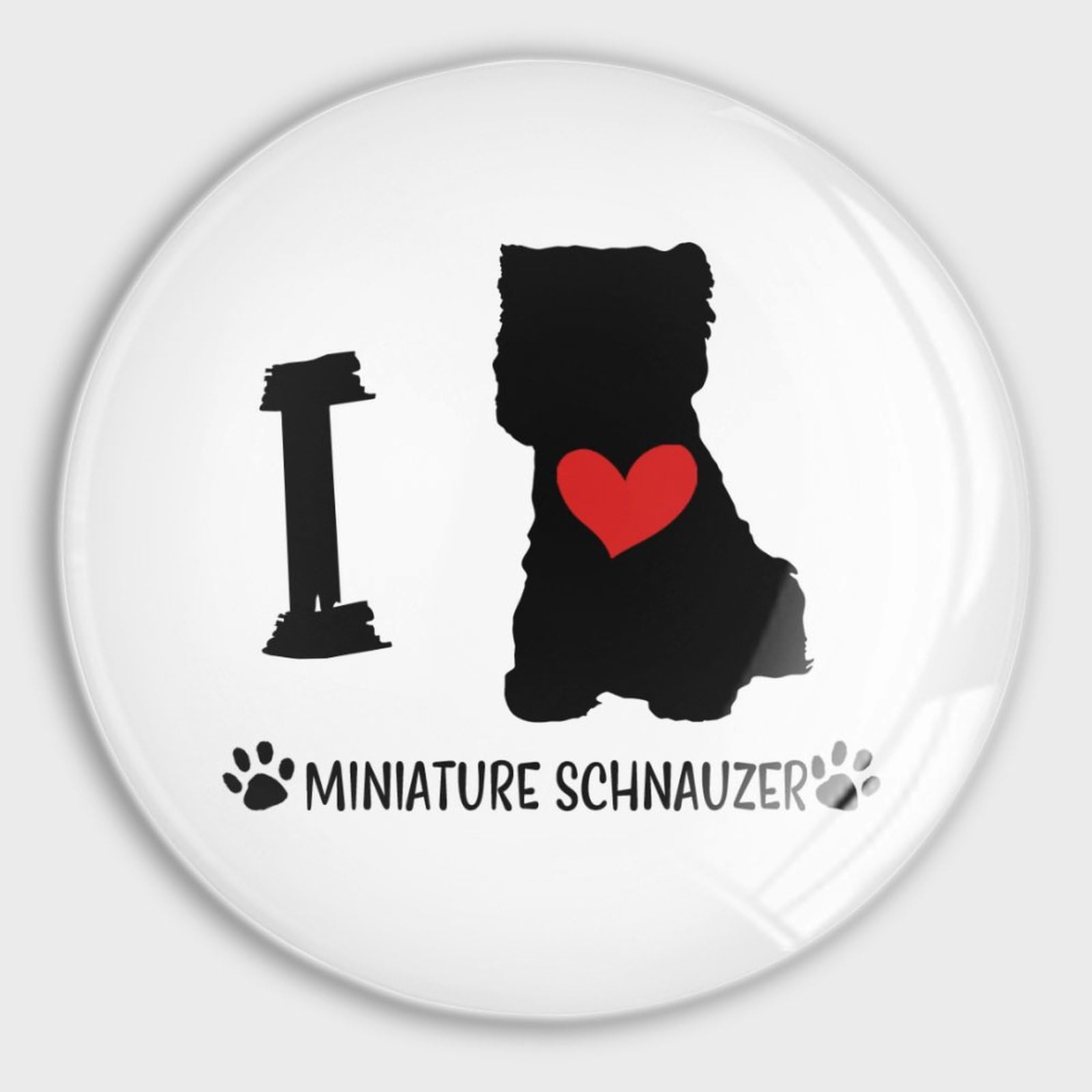 Aimants de réfrigérateur Schnauzer en verre pour cuisine et bureau