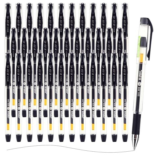 M&G 36 piezas bolígrafos gel tinta negra 0.7mm