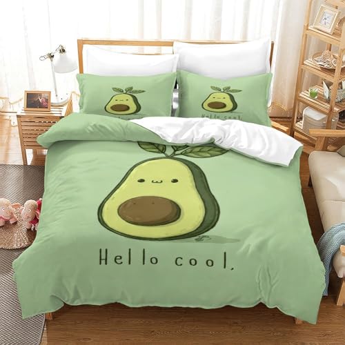 Parure de lit avocat pour couple amoureux lit simple 3D