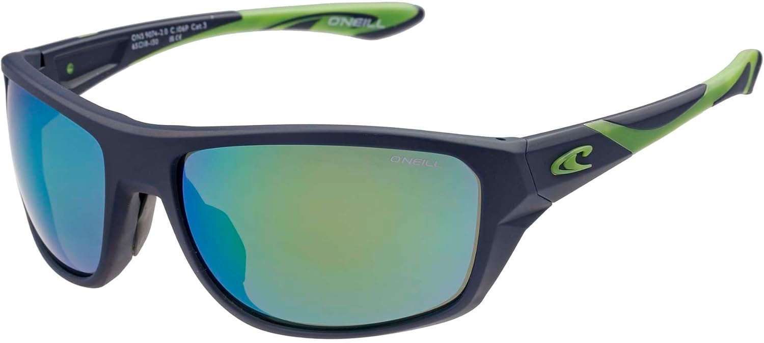 O'NEILL DEEPCURRENT 2.0 Men's Polarized Wrap Sunglasses for Sports, UV400 Protection, 65 mm, Mirror Lenses