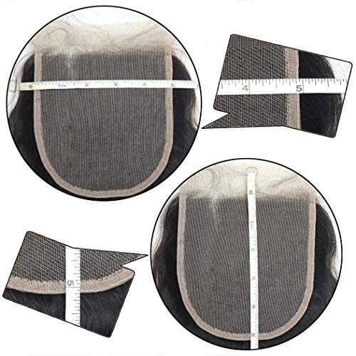 Luwigs Transparent Lace 5X5 Lace Closure 16 Inch Human Hair Body Wave With Baby Hair Bleached Knots Hairpieces #TOP5