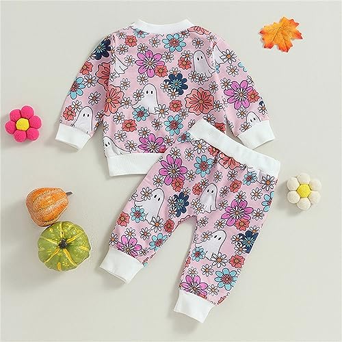 Halloween Baby Boy Girl Outfit Long Sleeve Pumpkin Sweatshirt Pants Sets Fall Winter Toddler Fall Clothes3