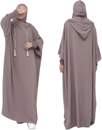 Boedaty Muslim Dress for Women Abaya Prayer Hijab Clothes for Muslim Women Long Sleeve Praying Niqab Burkas Long Dress Dress