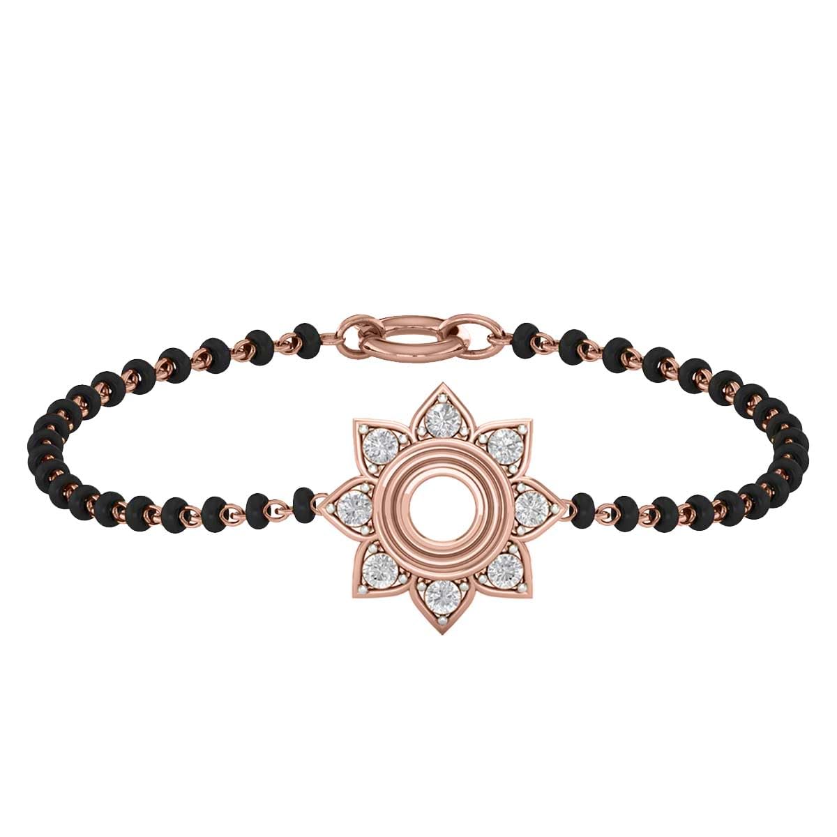 14K Rose Gold Diamond Bracelet for Women