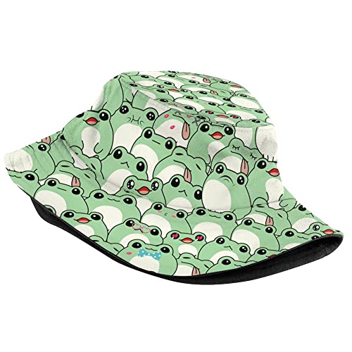 Image of Retro Jamaica Bucket Hat for Adult Fashion Doughnut Print Hat Travel Packable Sun Cap Outdoor Hat for Women and Men