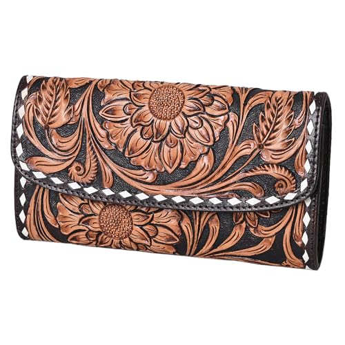 American Darling Wallet Hand Tooled Genuine Leather Women Bag Western Handbag Purse | Womens Handbags |Leather for Summer