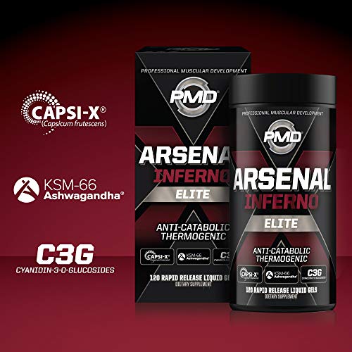 PMD Sports Arsenal X Inferno Superior Fast-Acting Liquid Gel Thermogenic Dietary Supplement - Fat Burner and Muscle Maintenance - Increase Metabolism and Energy Booster - 120 Liquid Gels - Image 7
