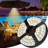 Patio Umbrella Light, Rechargeable Cordless Umbrella Lights 48 LED Lights 450 Lumens 3 Modes Umbrell