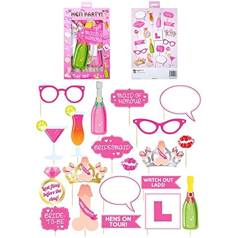 HENBRANDT 20 Hen Party Photo Booth Props Cover