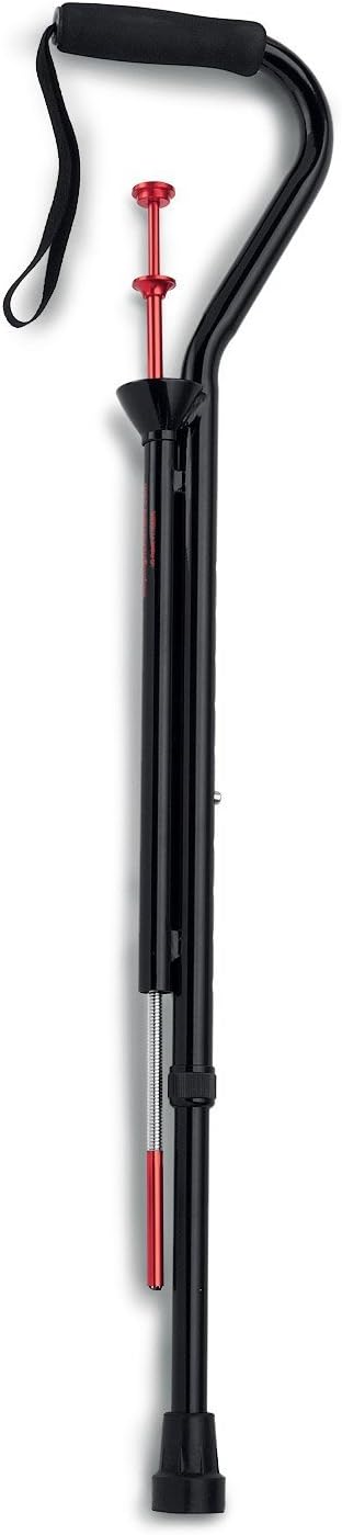 Adjustable Walking Cane with Built-in Grabber