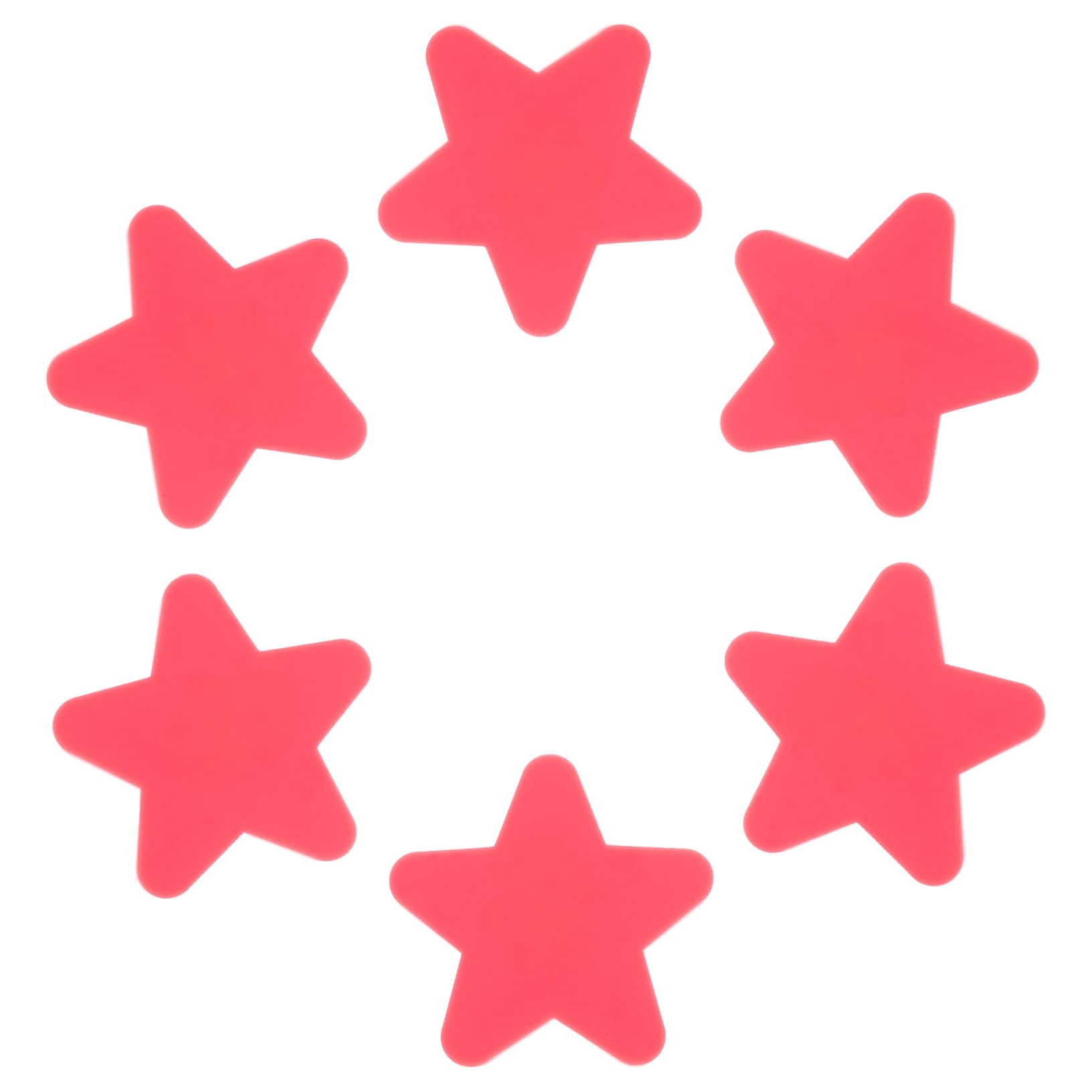 DOITOOL 6pcs Star Shaped Dresser Handles Funky Cartoon Pulls for Cabinets Soft Material Drawer Wardrobe Handle Child Proof Vintage Style