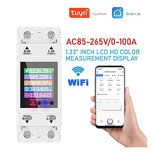 Evita facturas altas con este medidor de energía wifi 100A interruptor inteligente digital 2